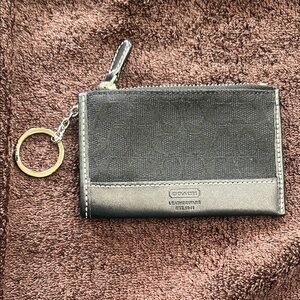 Coach Black and Gray Card Holder